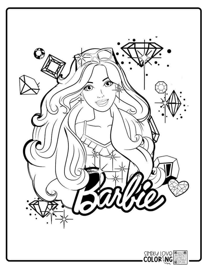 Barbie Logo Coloring Page