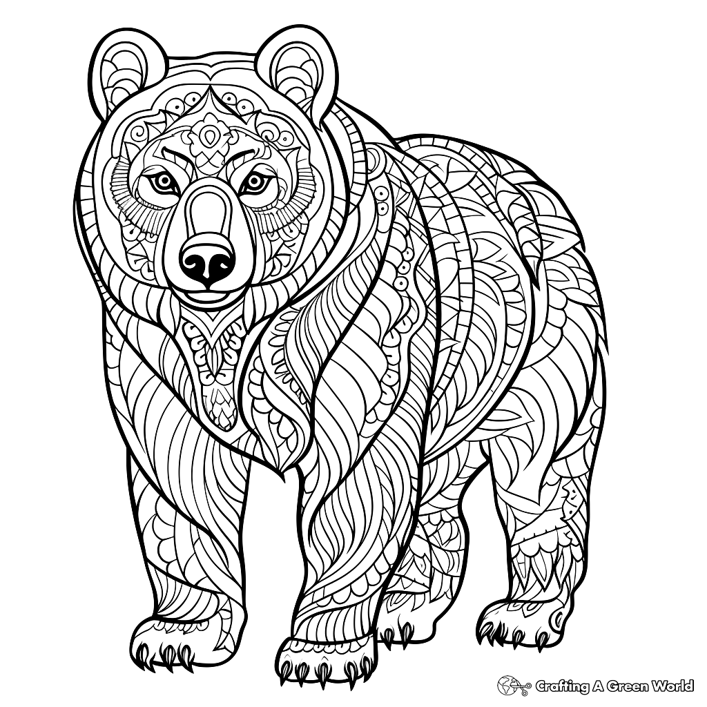 Bear For Adults Coloring Pages Free Printable Bear For Adults Coloring Pages Free Printable