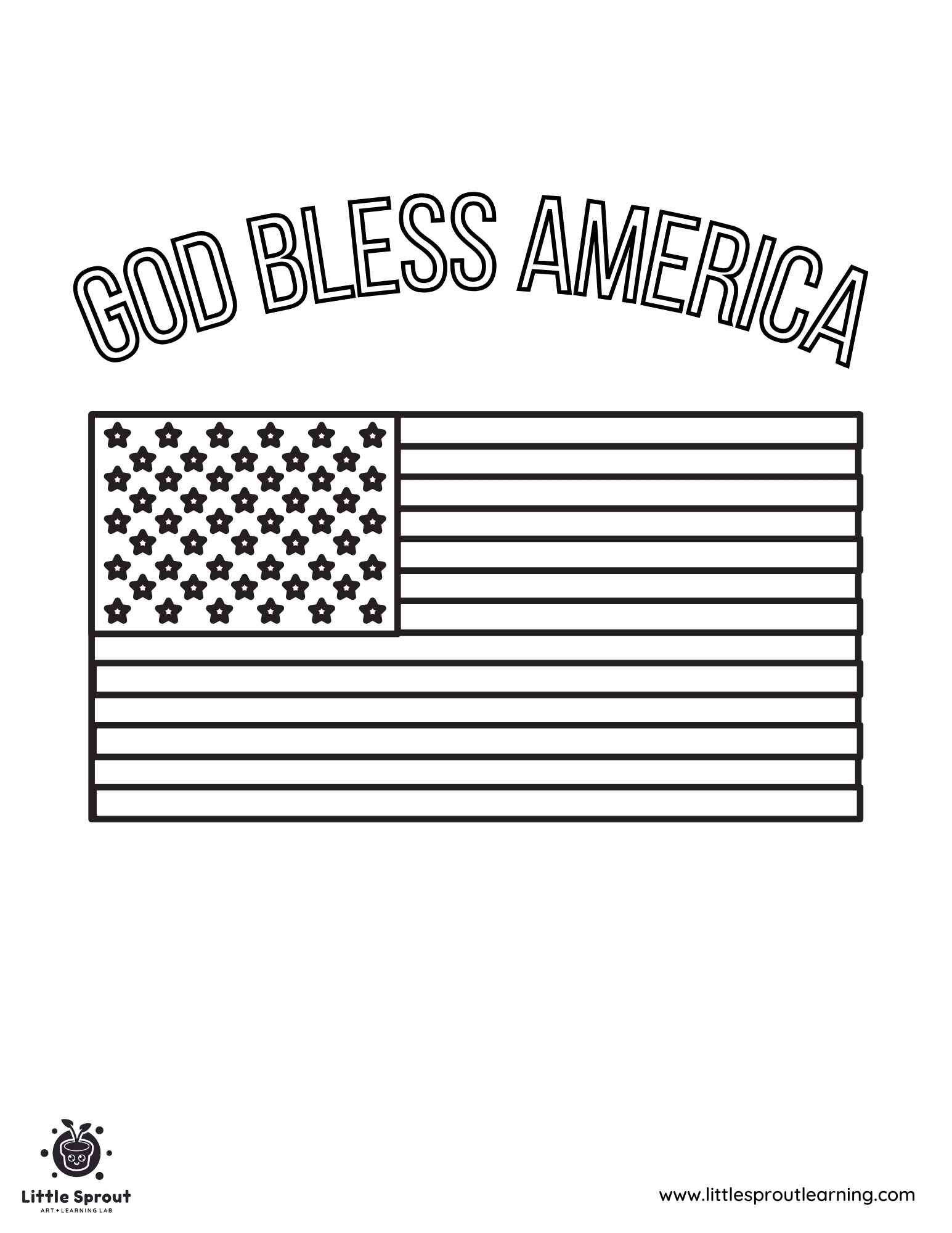 American Flag’ Coloring Page