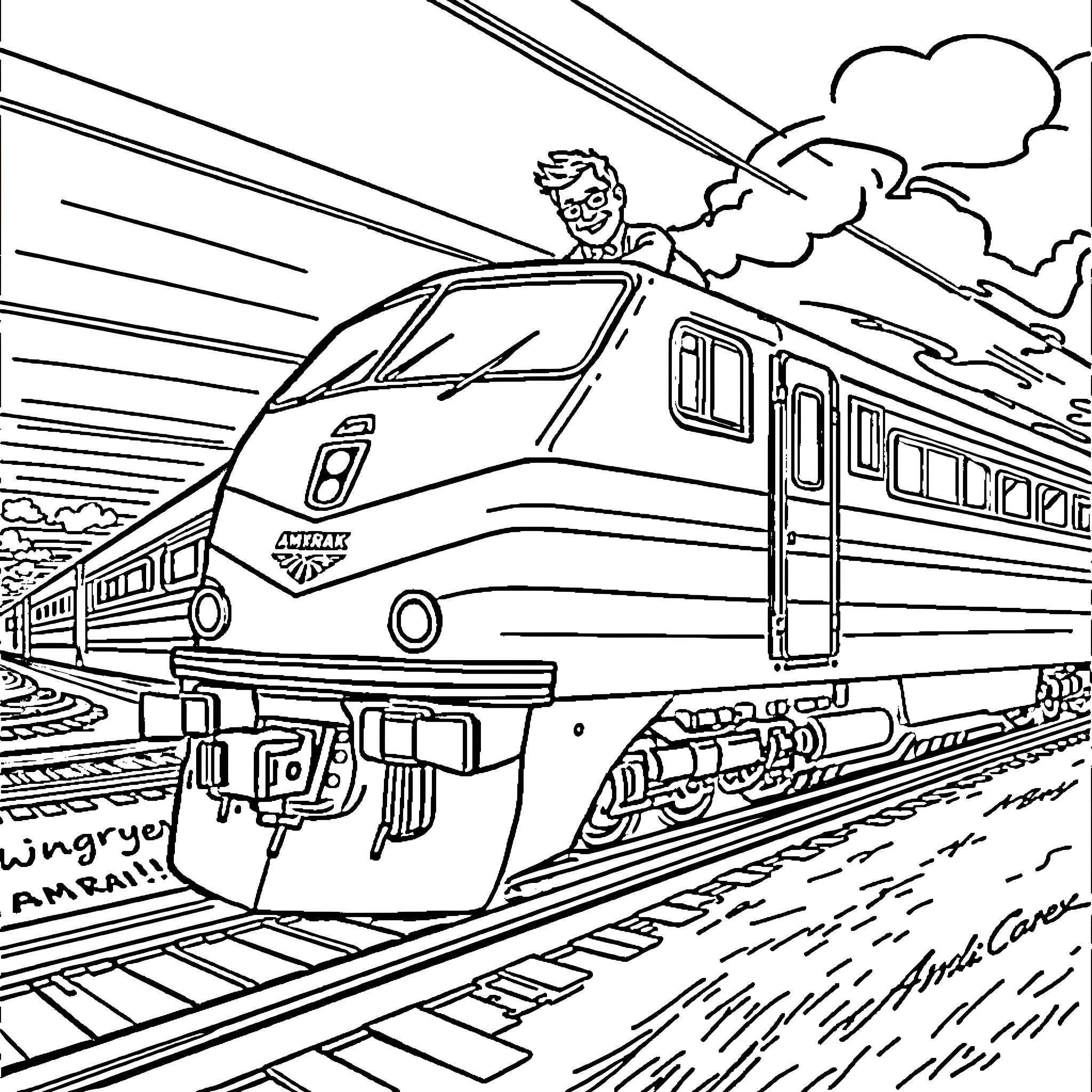 Best Amtrak Train Coloring Pages Free Printable PDF 