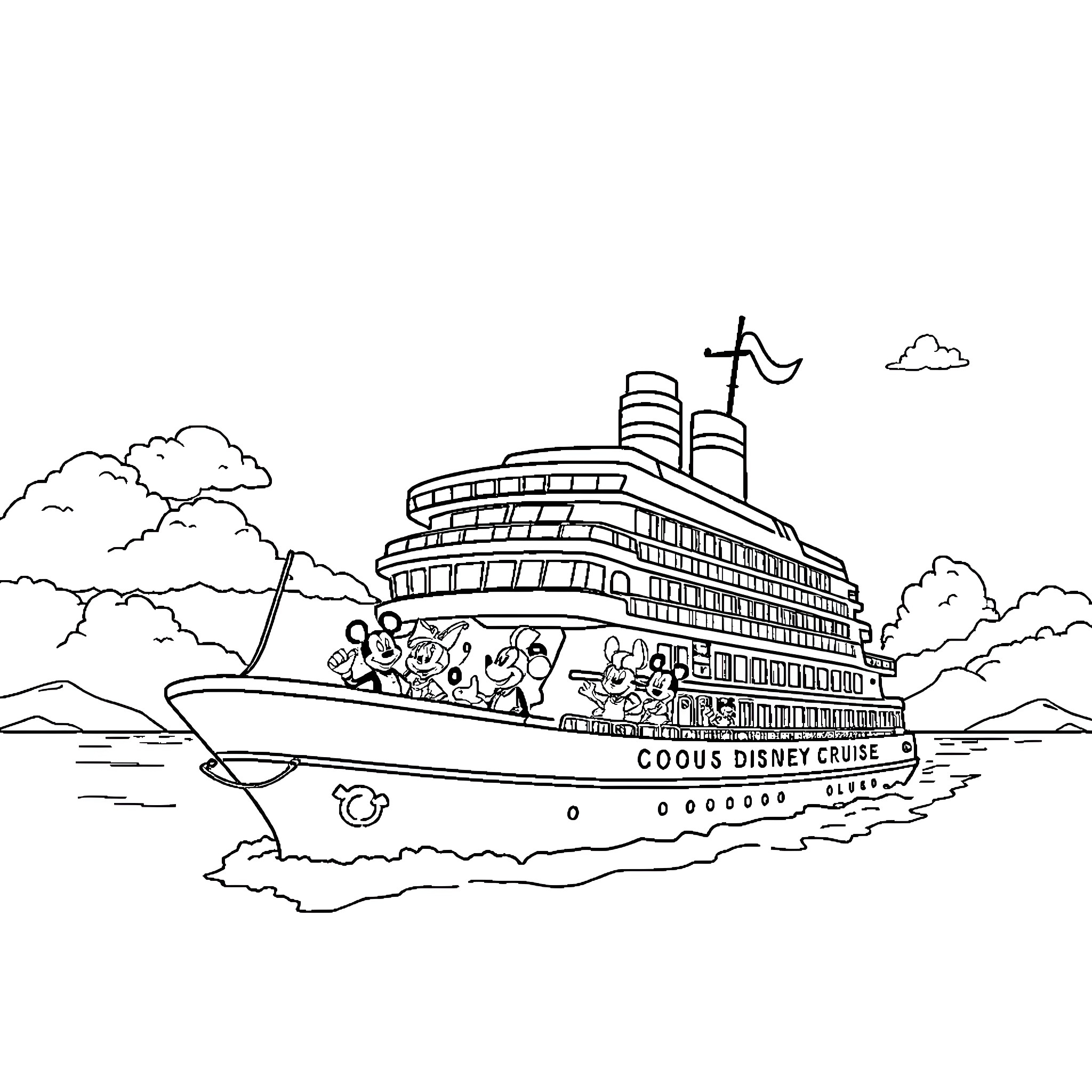 Best Disney Cruise Coloring Pages Free Printable PDF 