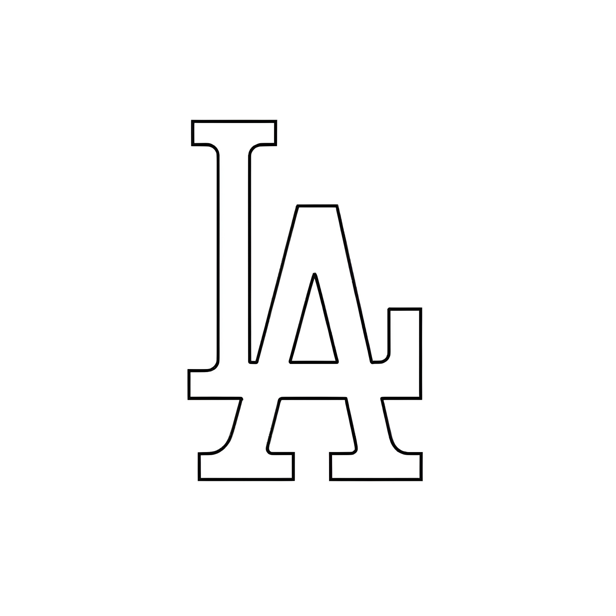 Best LA Logo Coloring Pages Free Printable PDF Best LA Logo Coloring Pages Free Printable PDF