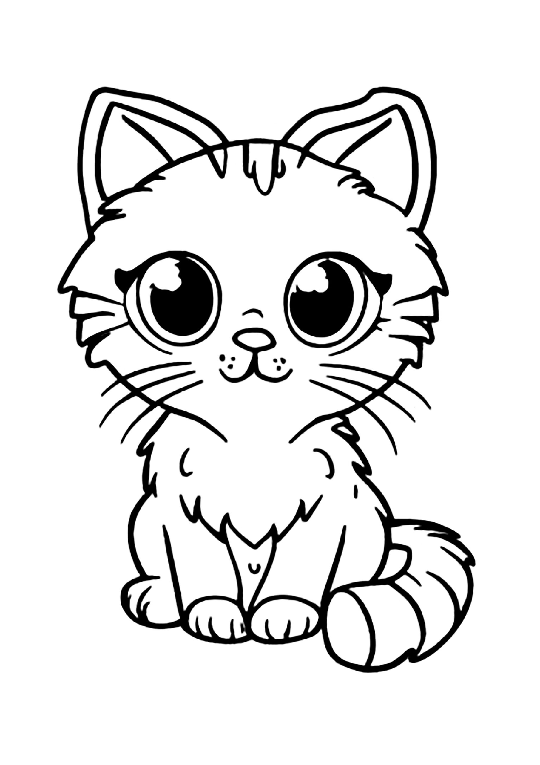 colouring picture of cat