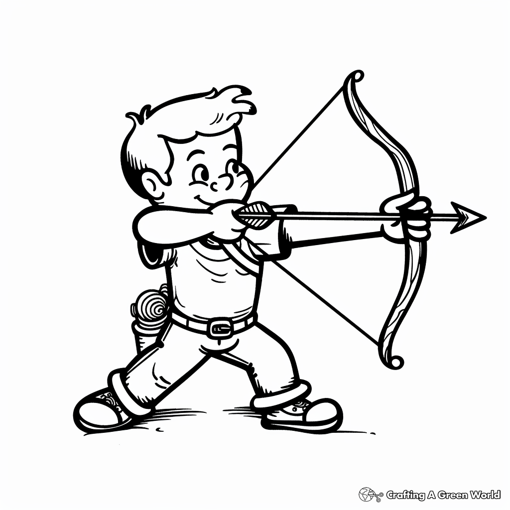 Bow And Arrow Coloring Pages Free Printable 