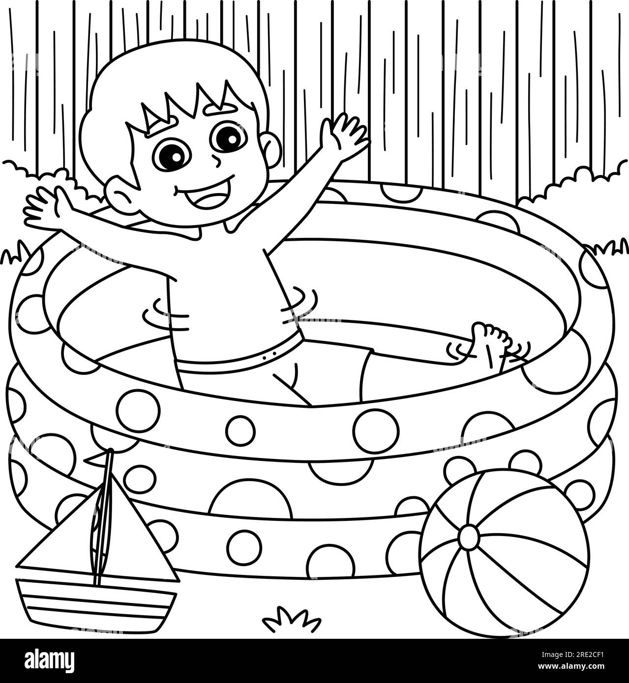 Boy In Swimming Pool Summer Coloring Page Stock Vector Image Art Alamy Boy In Swimming Pool Summer Coloring Page Stock Vector Image Art Alamy