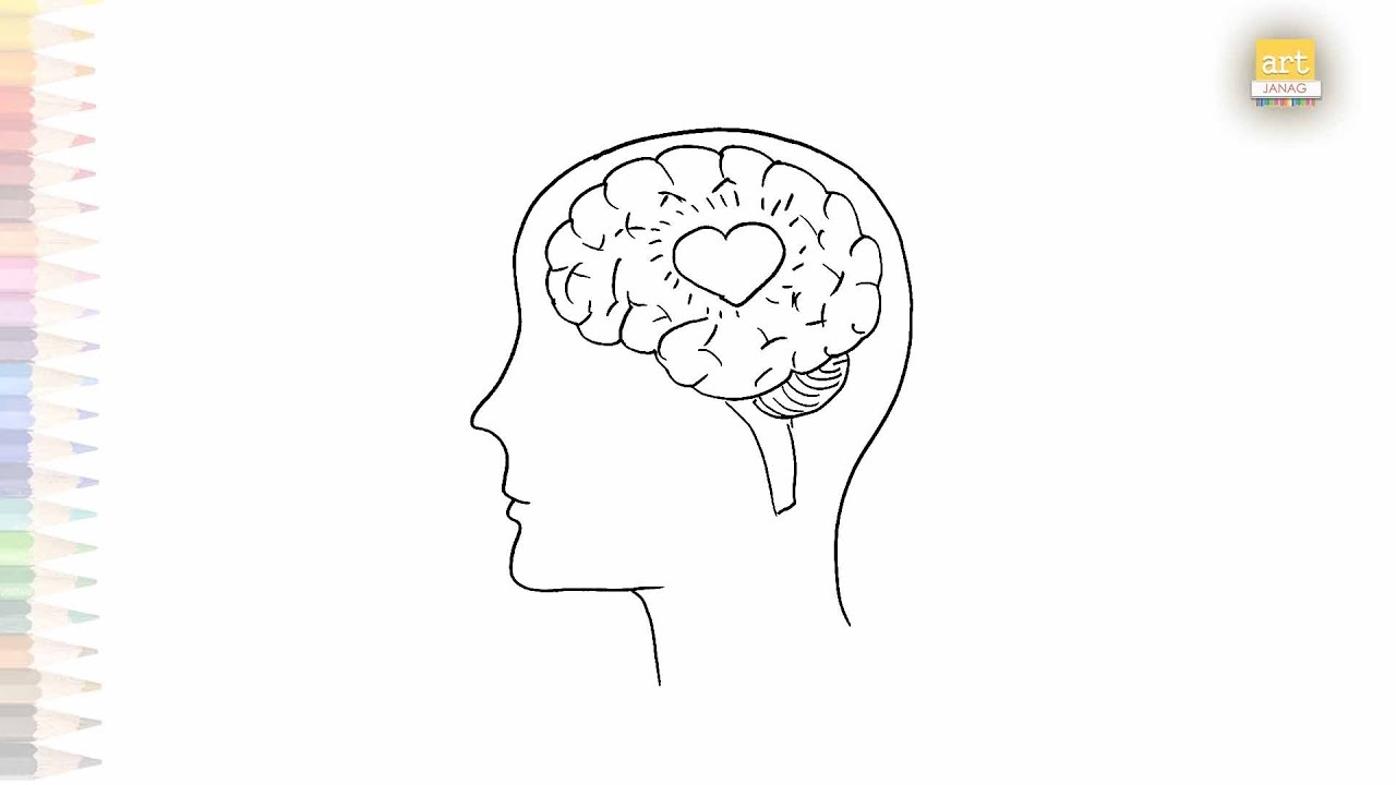 Brain Mental Health Drawings Outline Drawings How To Draw Mental Health Sketches Easy artjanag YouTube