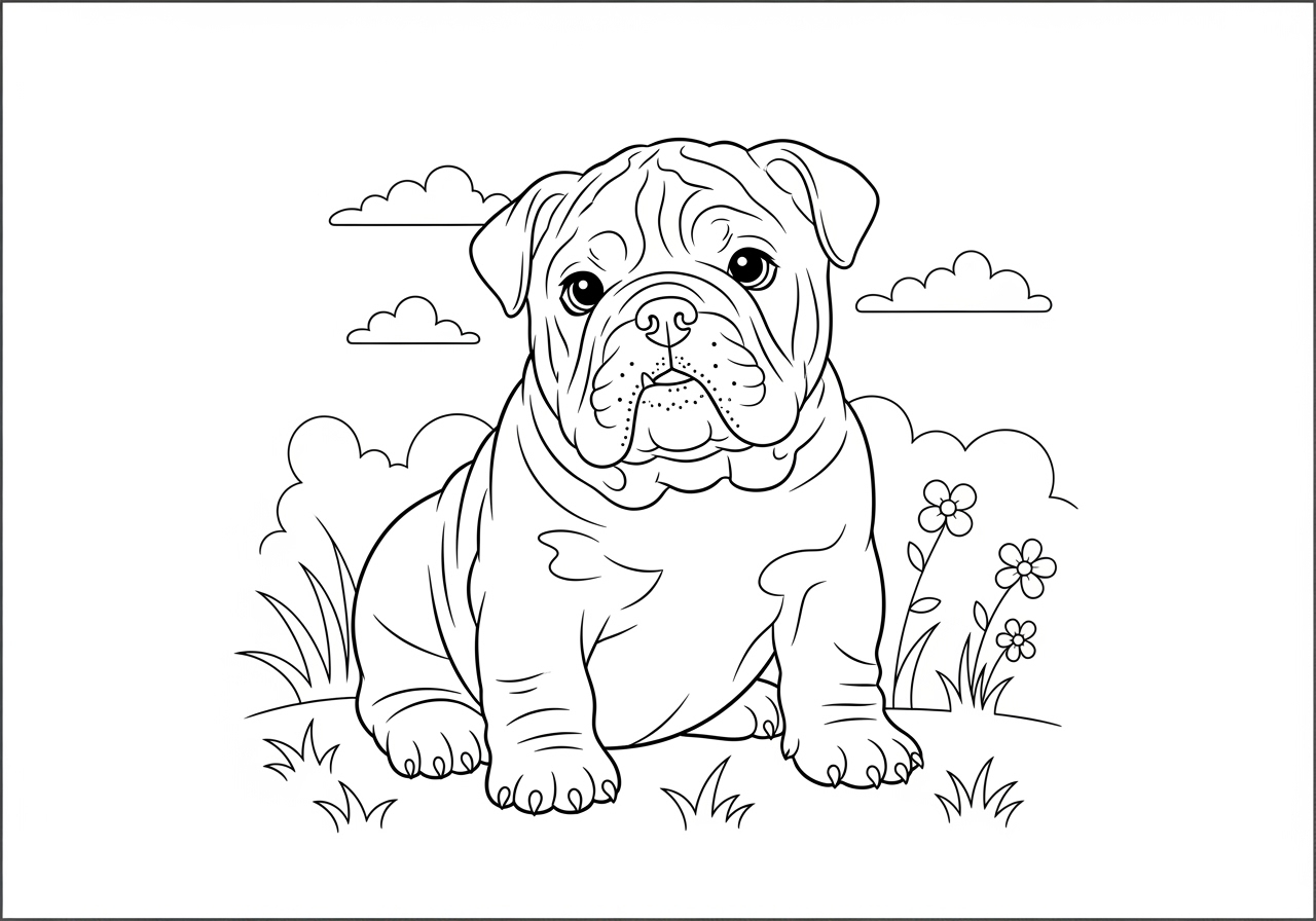 english bulldog coloring pages