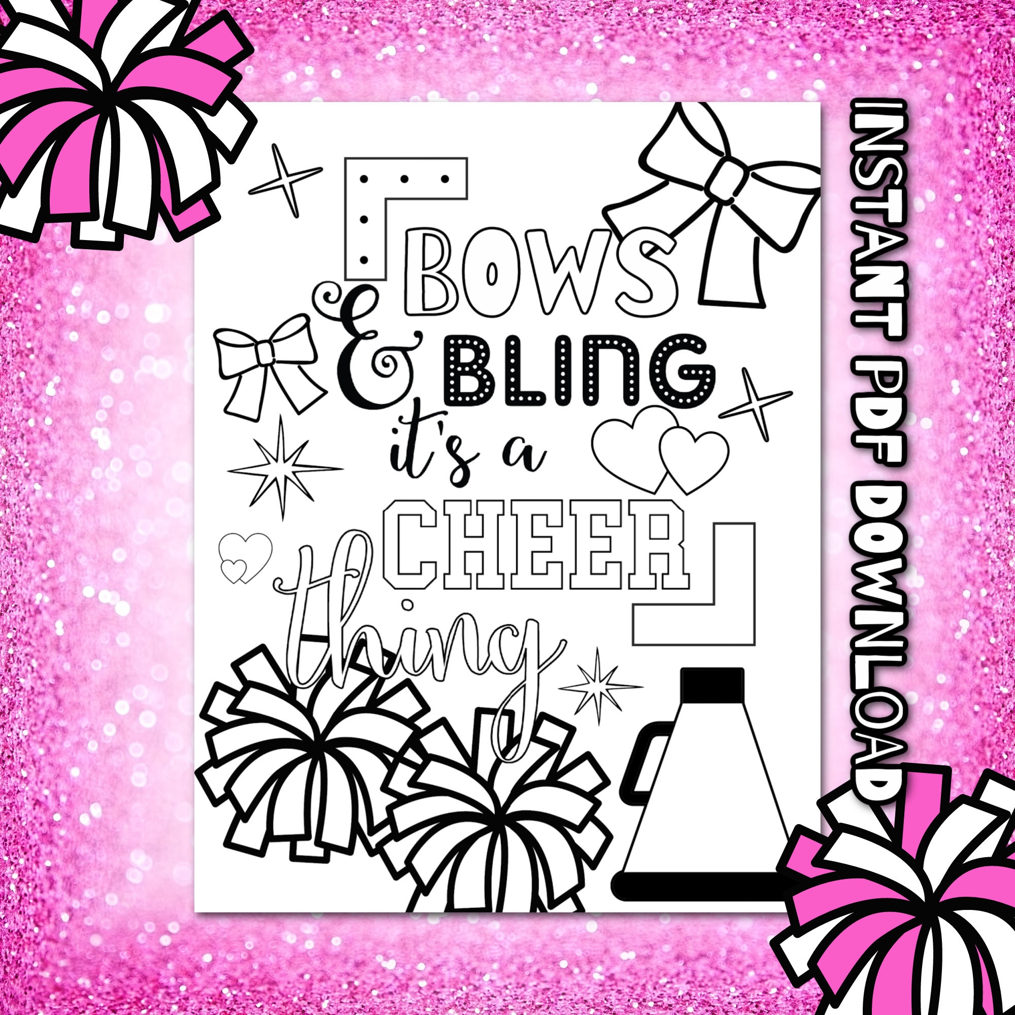 cheer coloring pages printable