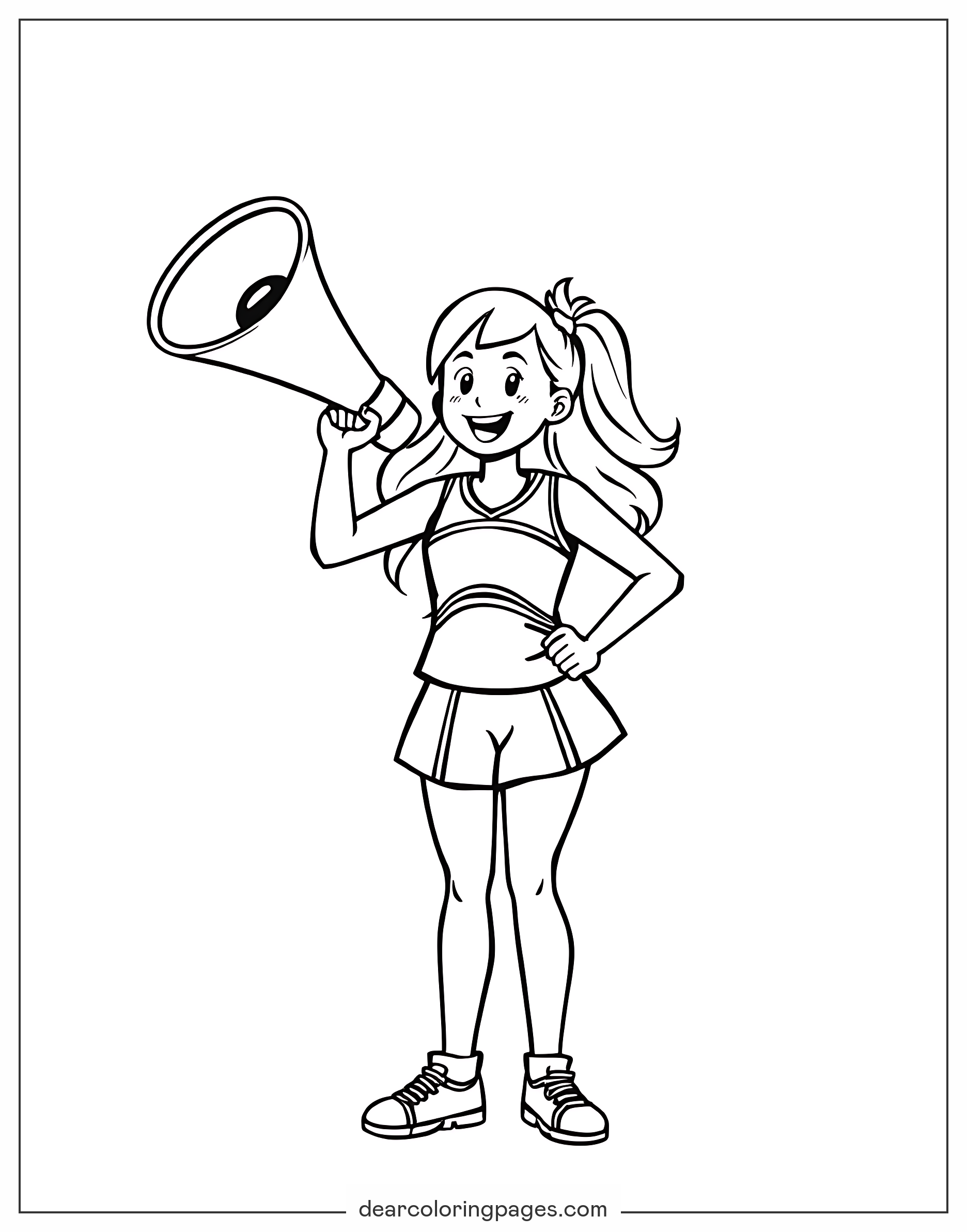 easy cheer coloring pages