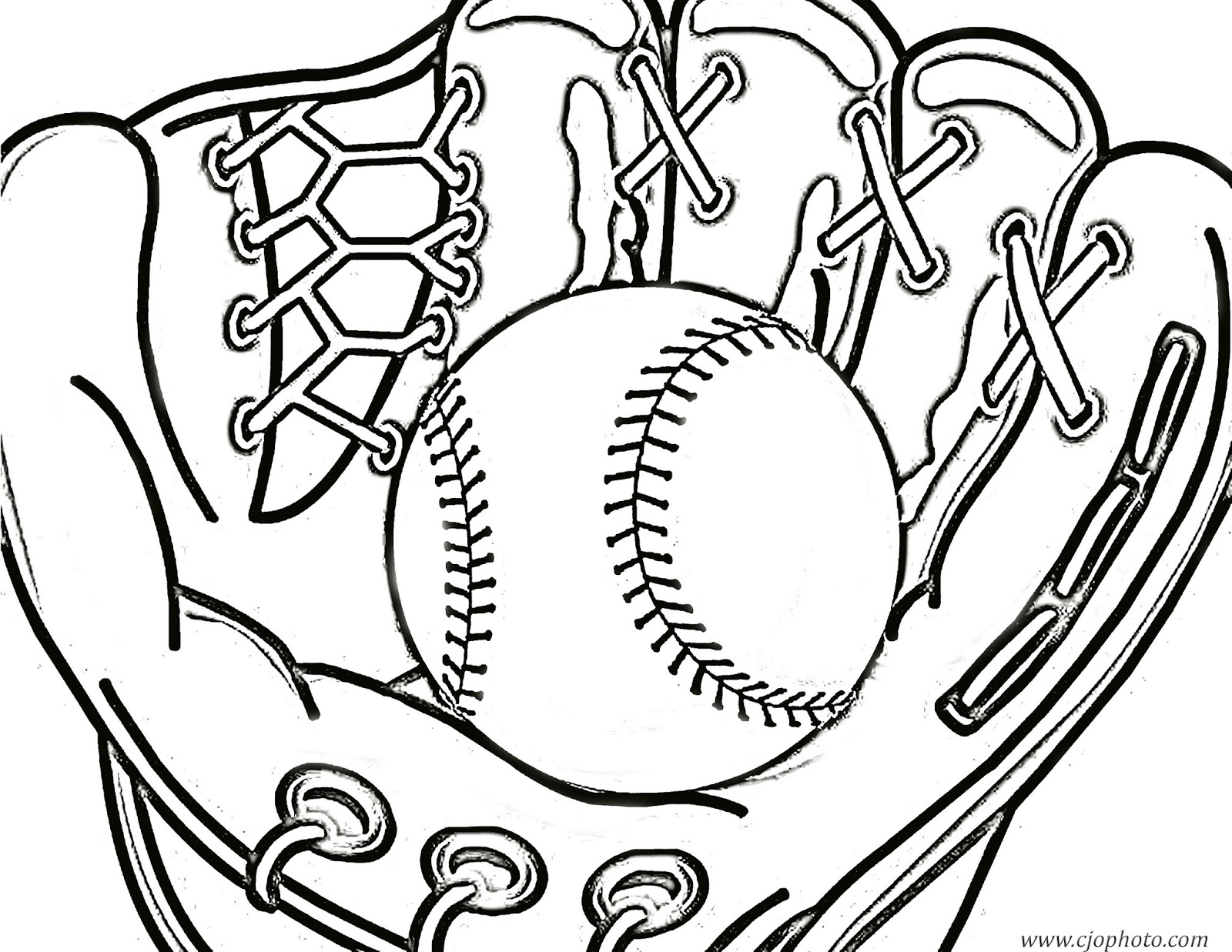 CJO Photo Baseball Coloring Page CJO Photo Baseball Coloring Page
