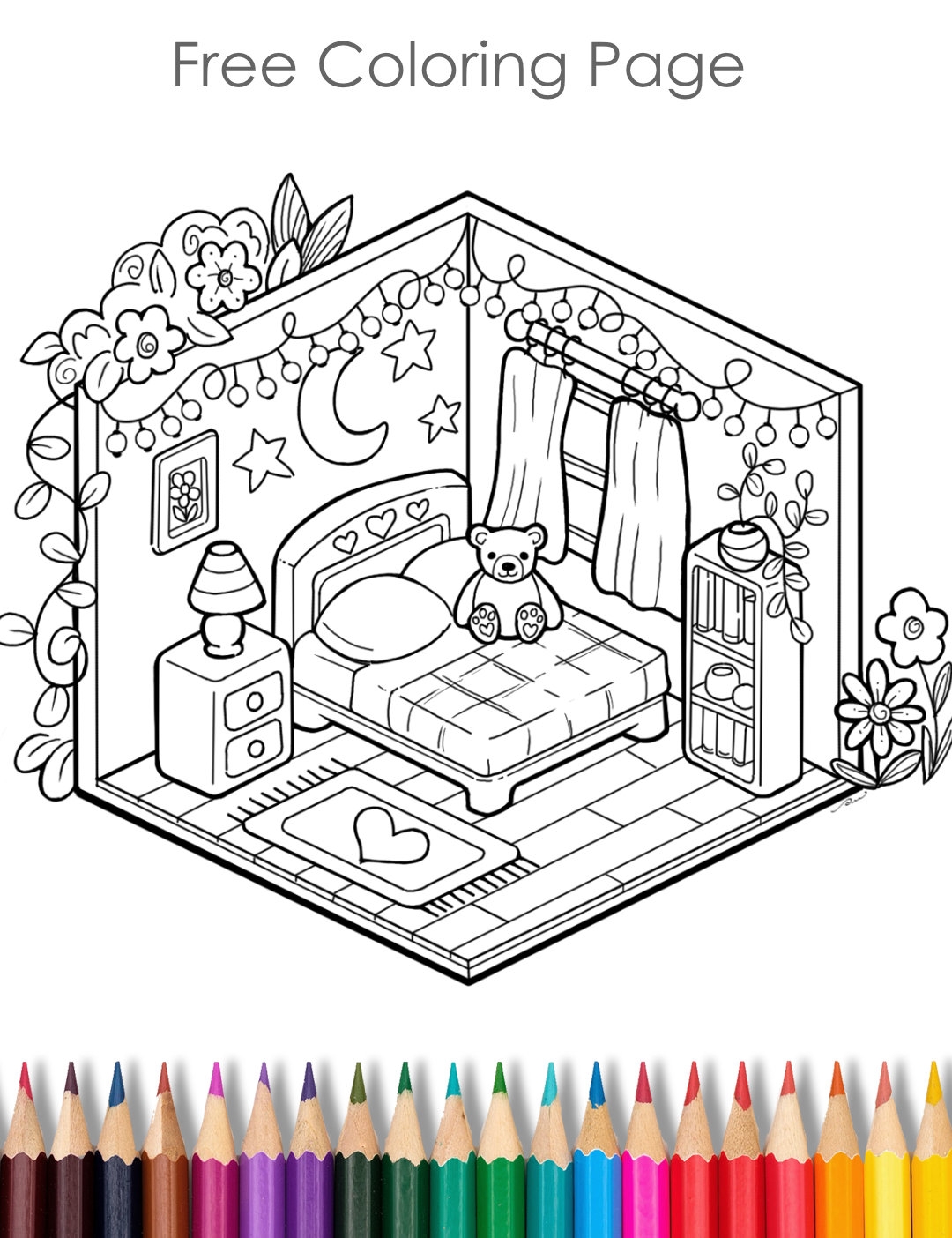 cute cozy coloring pages printable