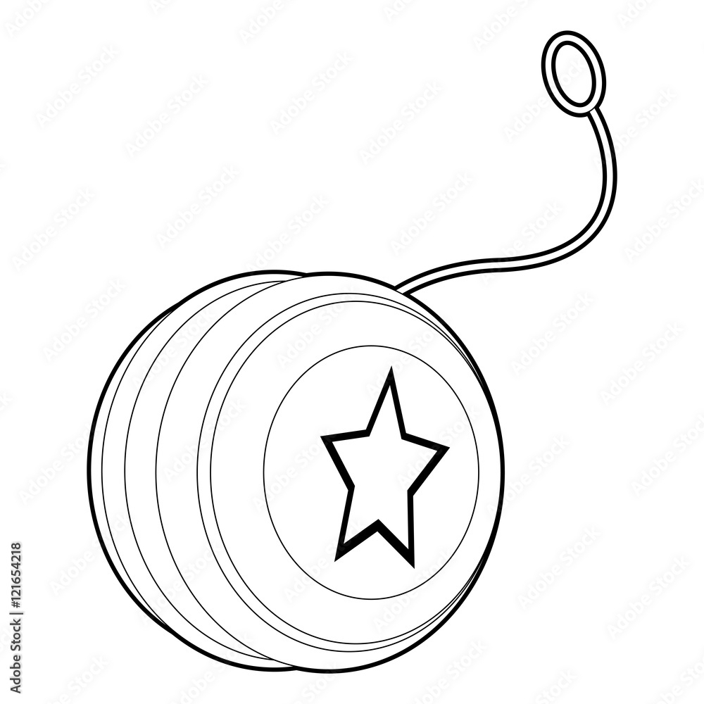 Coloring Book Outlined Yo Yo Stock Vector Adobe Stock