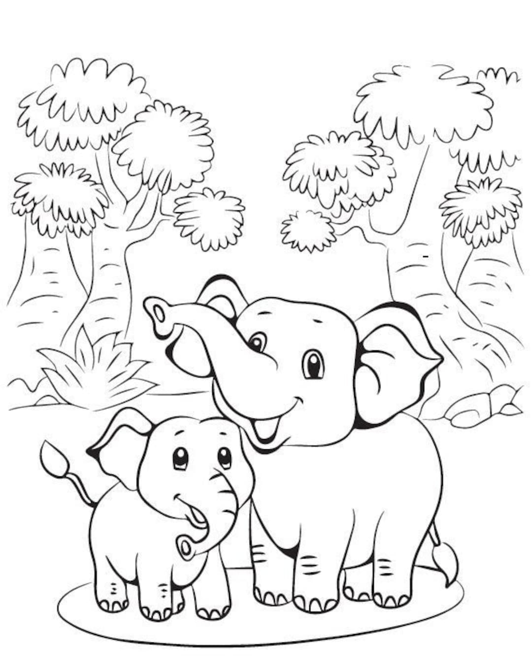 printable elephant coloring pages