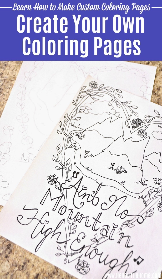 Create Your Own Coloring Pages Step by Step Guide Hello Little Home Create Your Own Coloring Pages Step by Step Guide Hello Little Home
