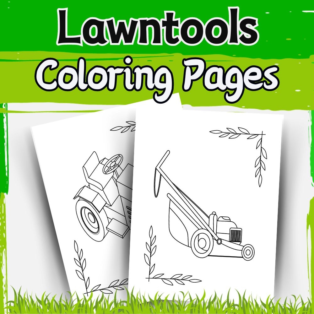 coloring pages lawn mower