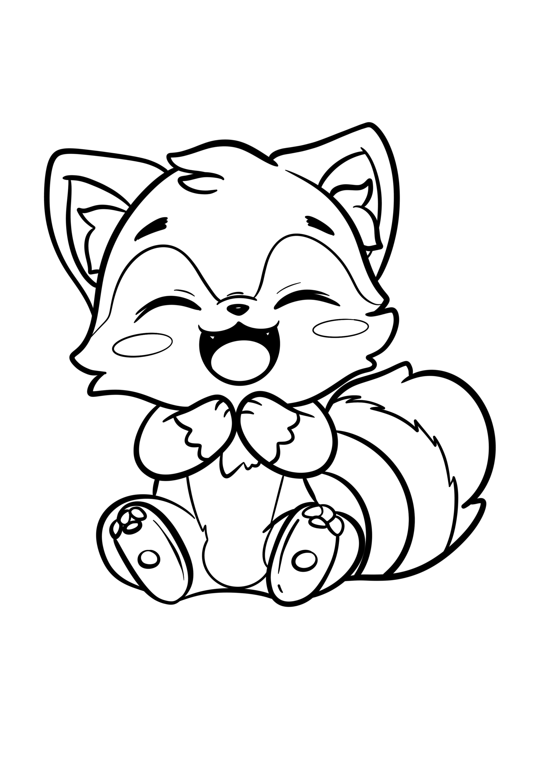 kawaii animal coloring pages