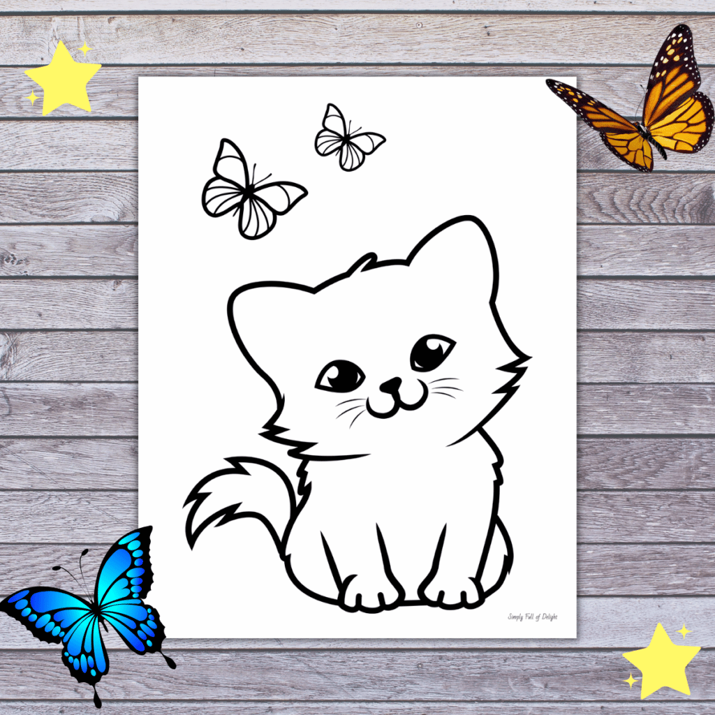 cat printable coloring pages