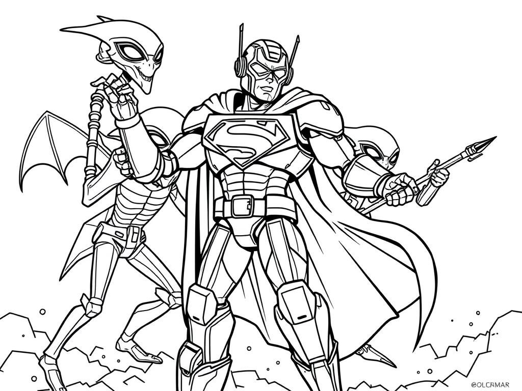 DC Superhero Coloring Page Free Printable Coloring Page
