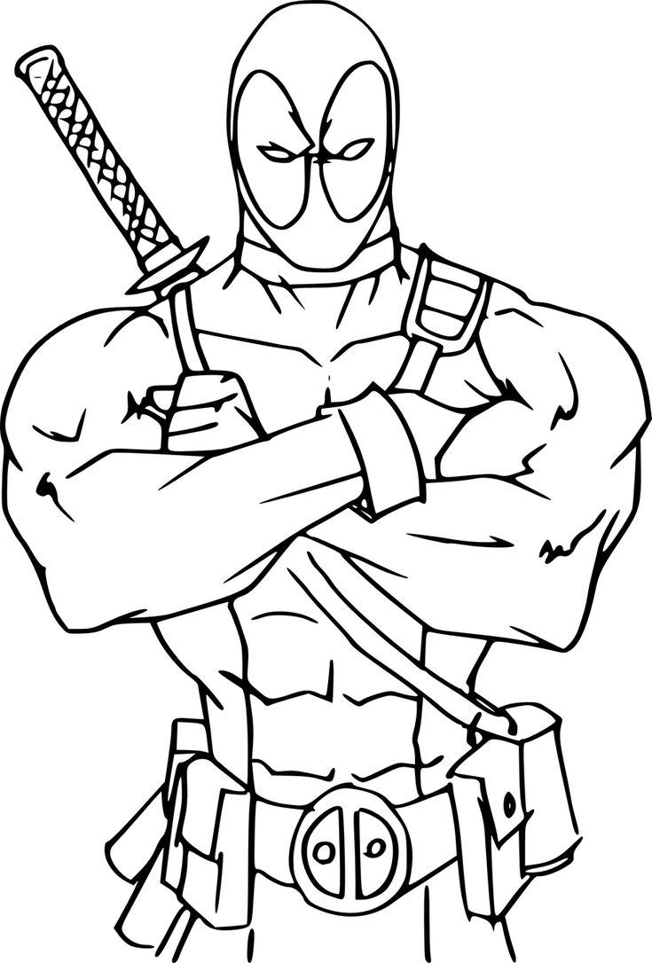 Deadpool Coloring Pages Pdf To Print Coloringfolder