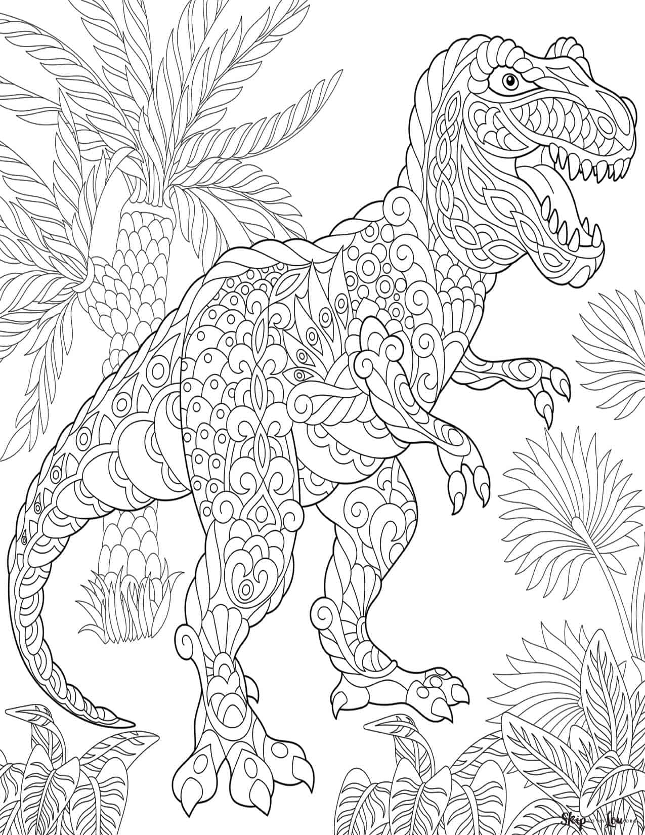 Dinosaur Coloring Pages For Adults