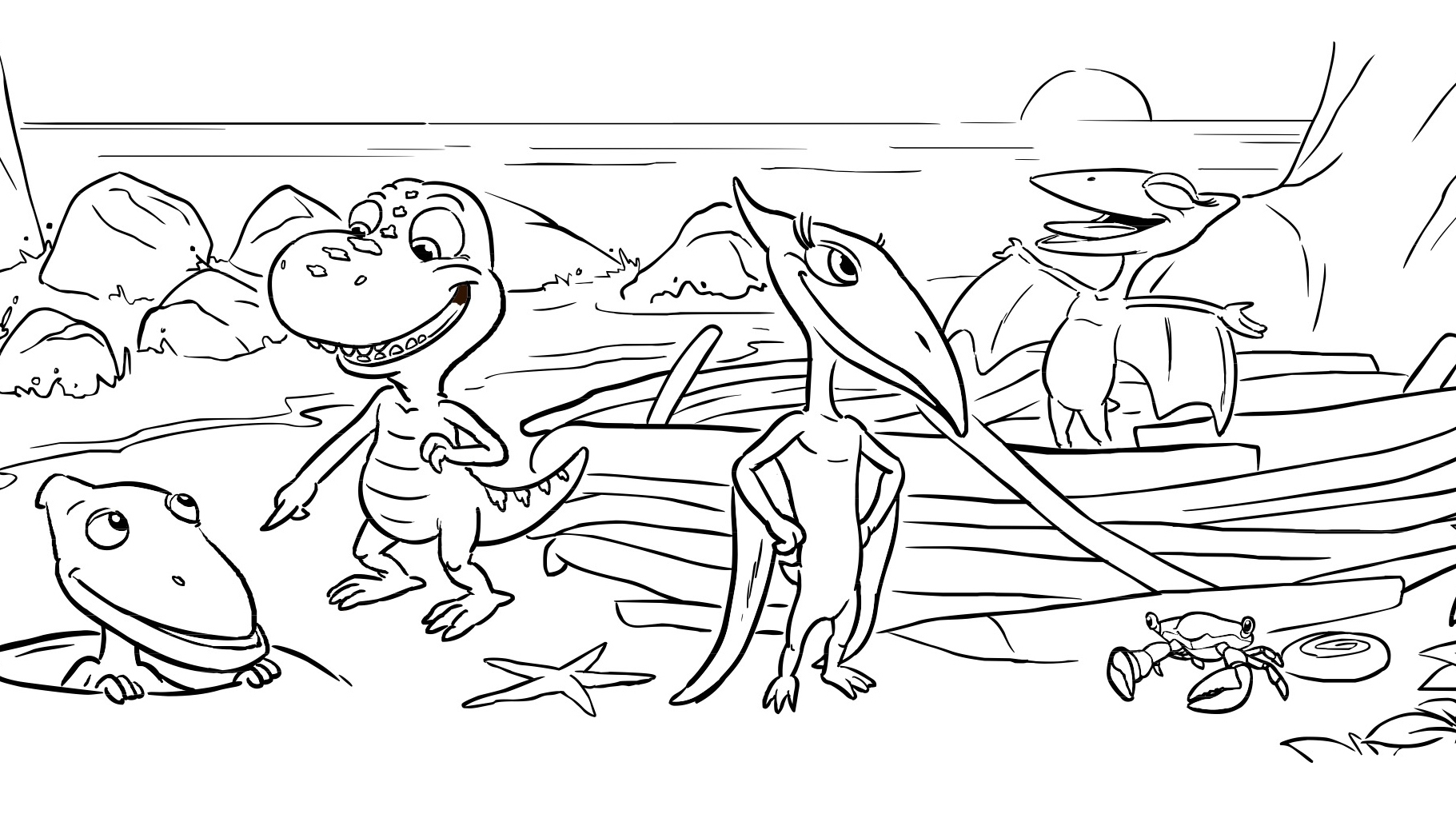 Dinosaur Friends Coloring Page Kids Coloring Pages PBS KIDS For Parents