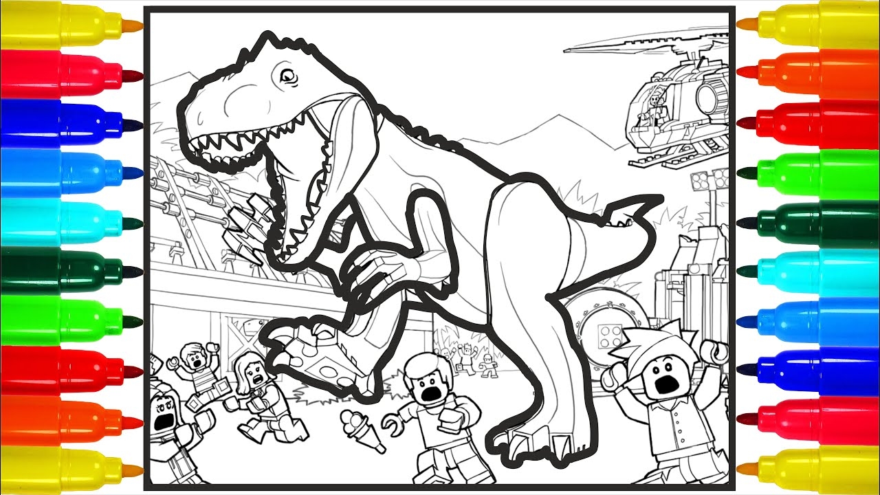 Dinosaur Lego Coloring Pages YouTube