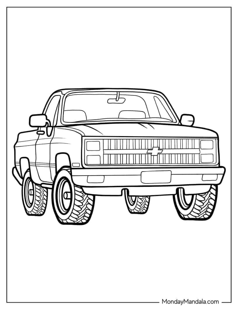 chevrolet truck coloring pages