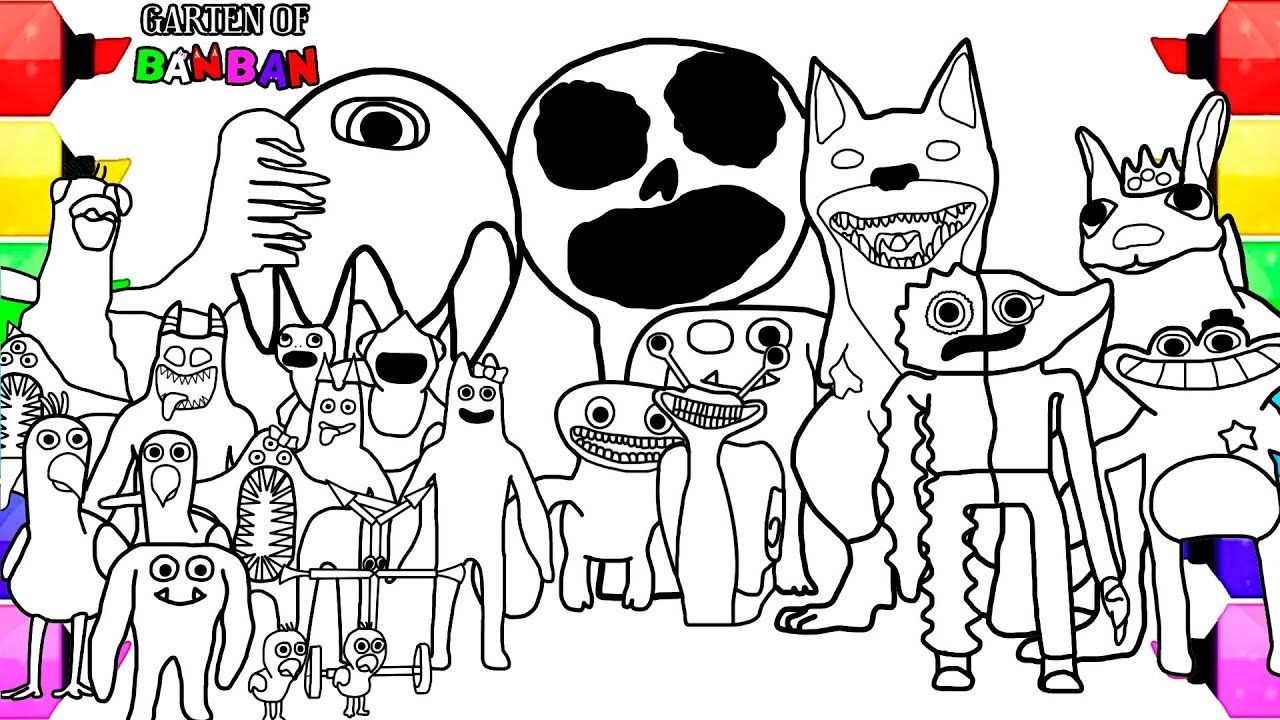 garden of ban ban coloring page garden of ban ban coloring page