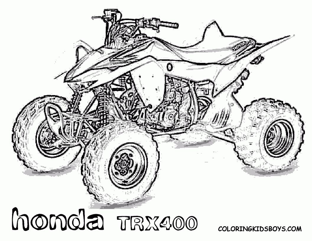 coloring pages 4 wheeler