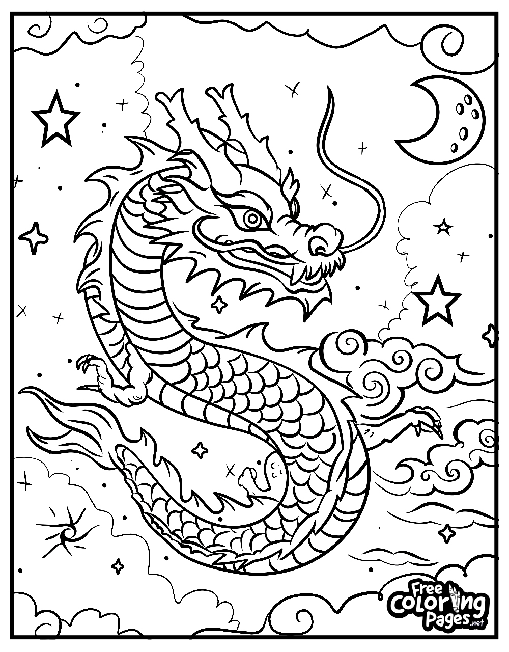 coloring pages of dragons for adults