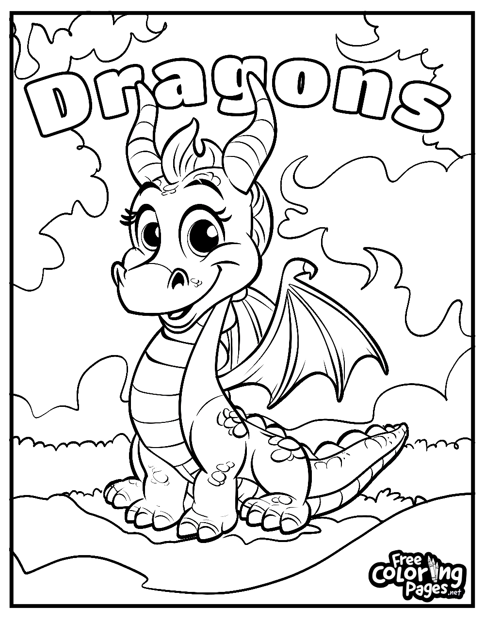 printable dragon coloring pages