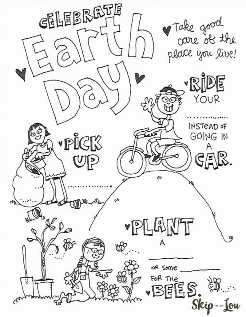 earth day coloring pages pdf