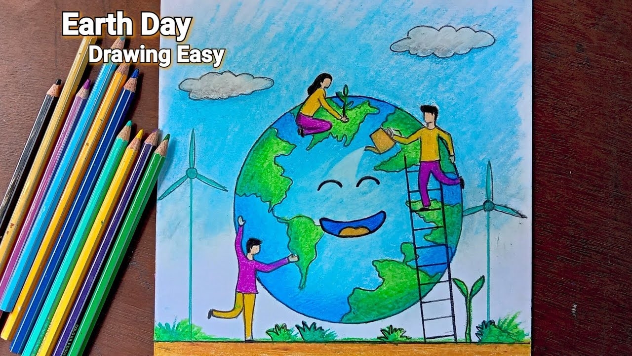 Earth Day Drawing earth Day Drawing Oil Pastel earth Day Drawing Ideas earth Day Drawing Competition YouTube