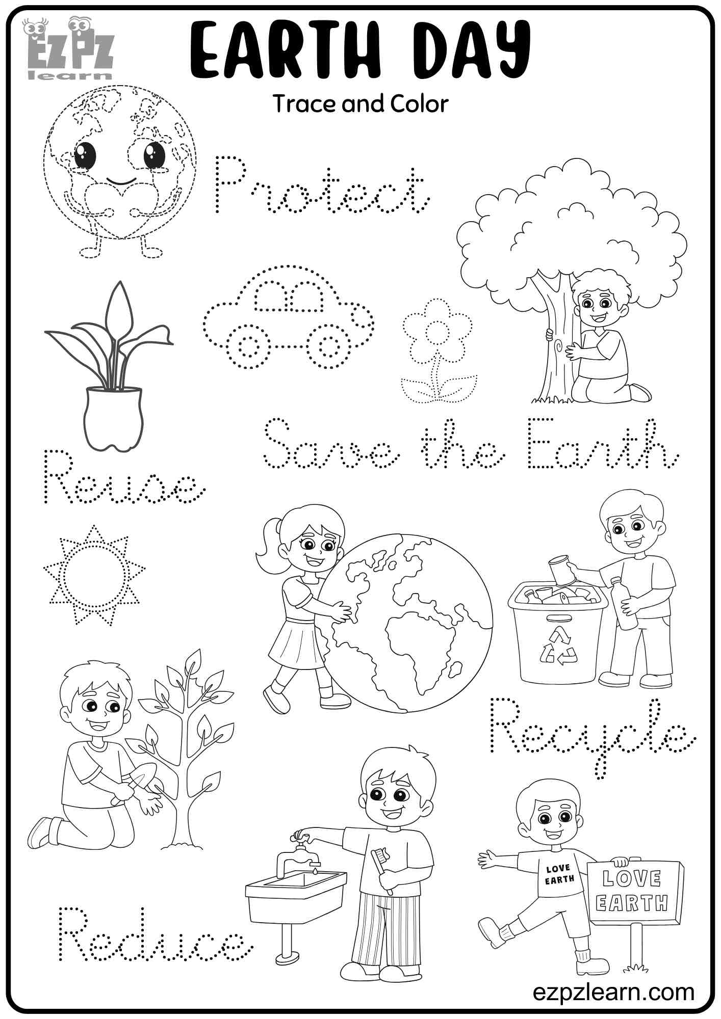 free earth day coloring pages