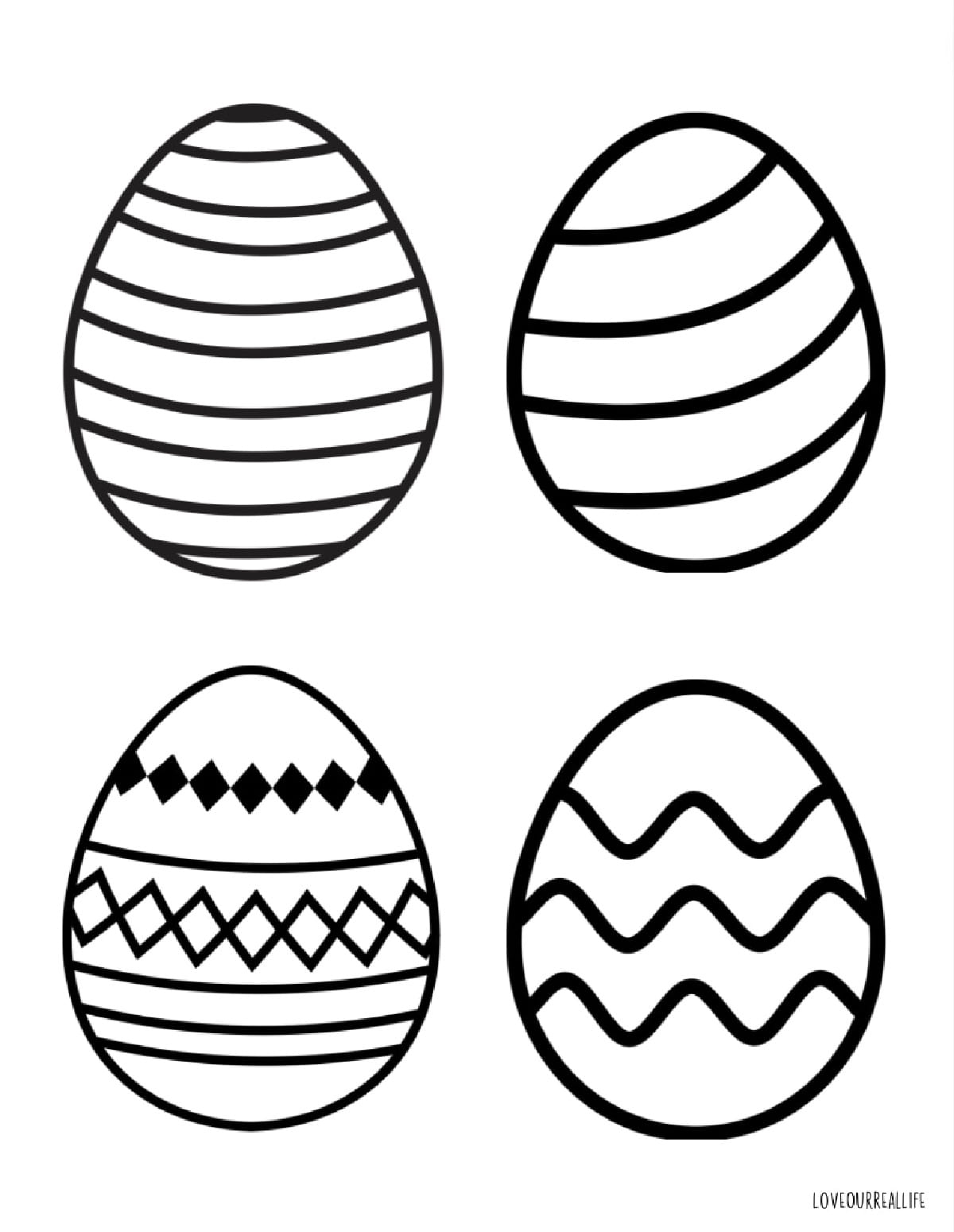 Easter Egg Coloring Pages And FREE Printable Egg Templates Love Our Real Life Easter Egg Coloring Pages And FREE Printable Egg Templates Love Our Real Life