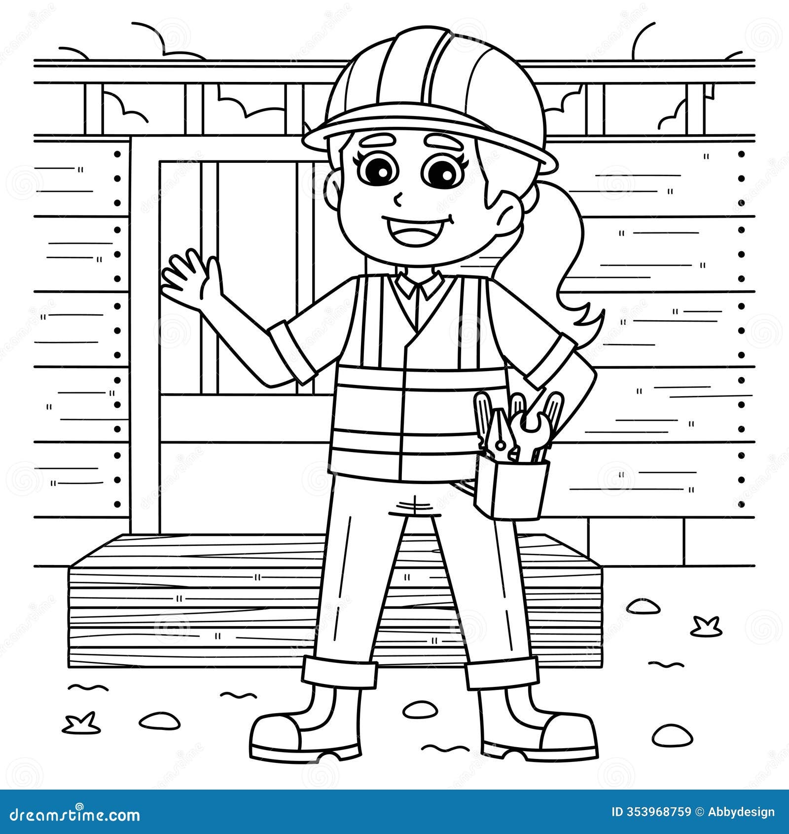 coloring pages of construction workers