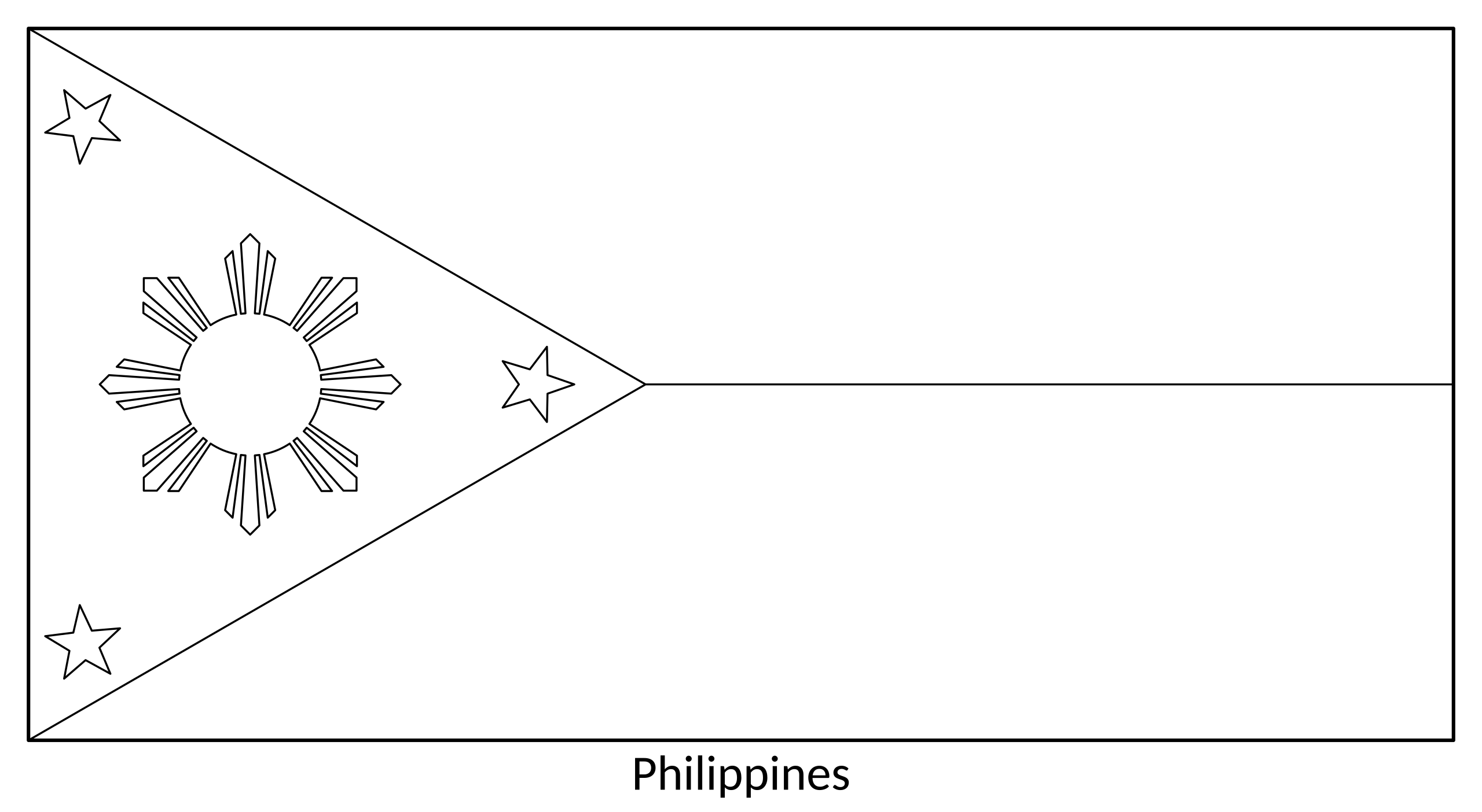 File Flag Of The Philippines colouring Page svg Wikimedia Commons