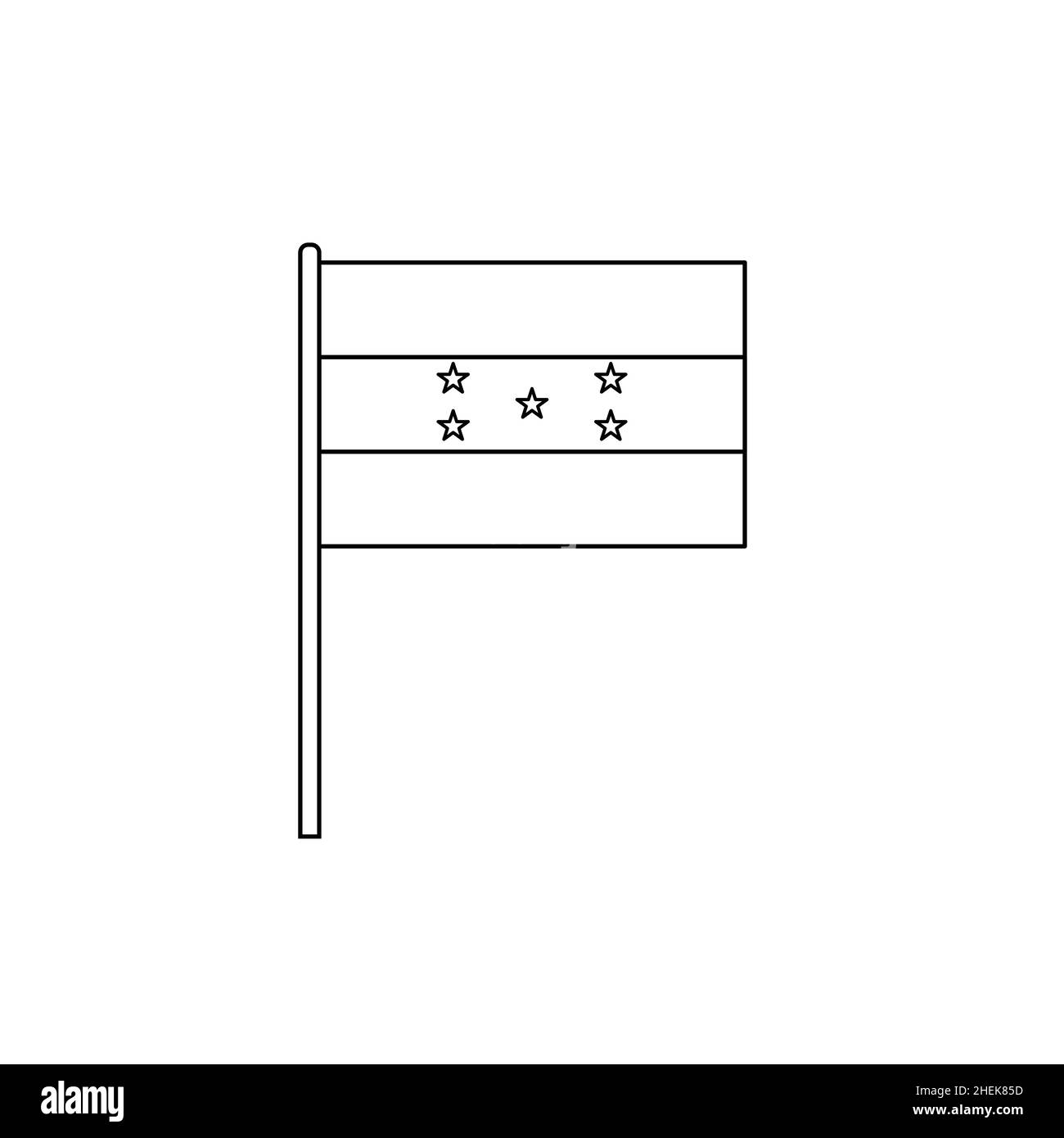 Flag Of The Honduras Black And White Stock Photos Images Alamy