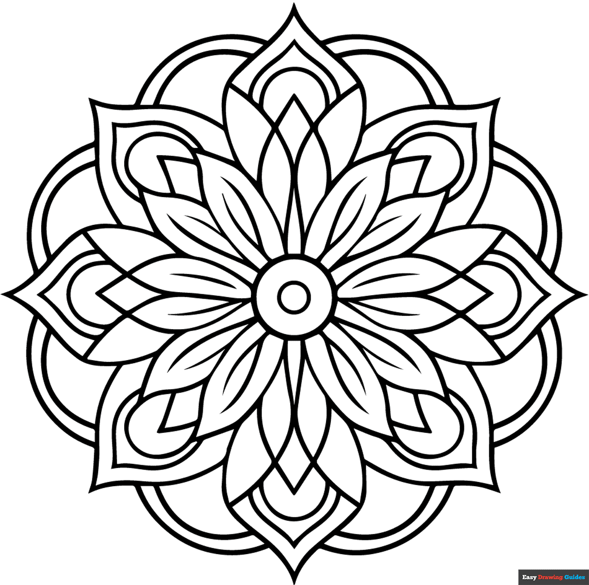 free printable full page mandala coloring pages