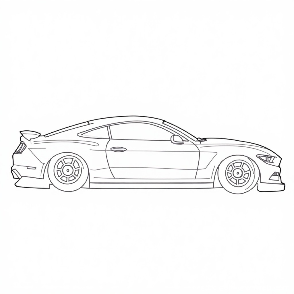 coloring pages of a mustang
