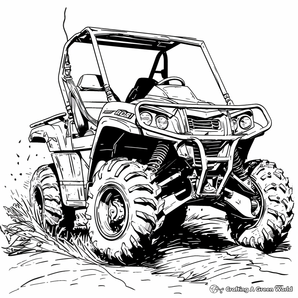 Four Wheeler Coloring Pages Free Printable 