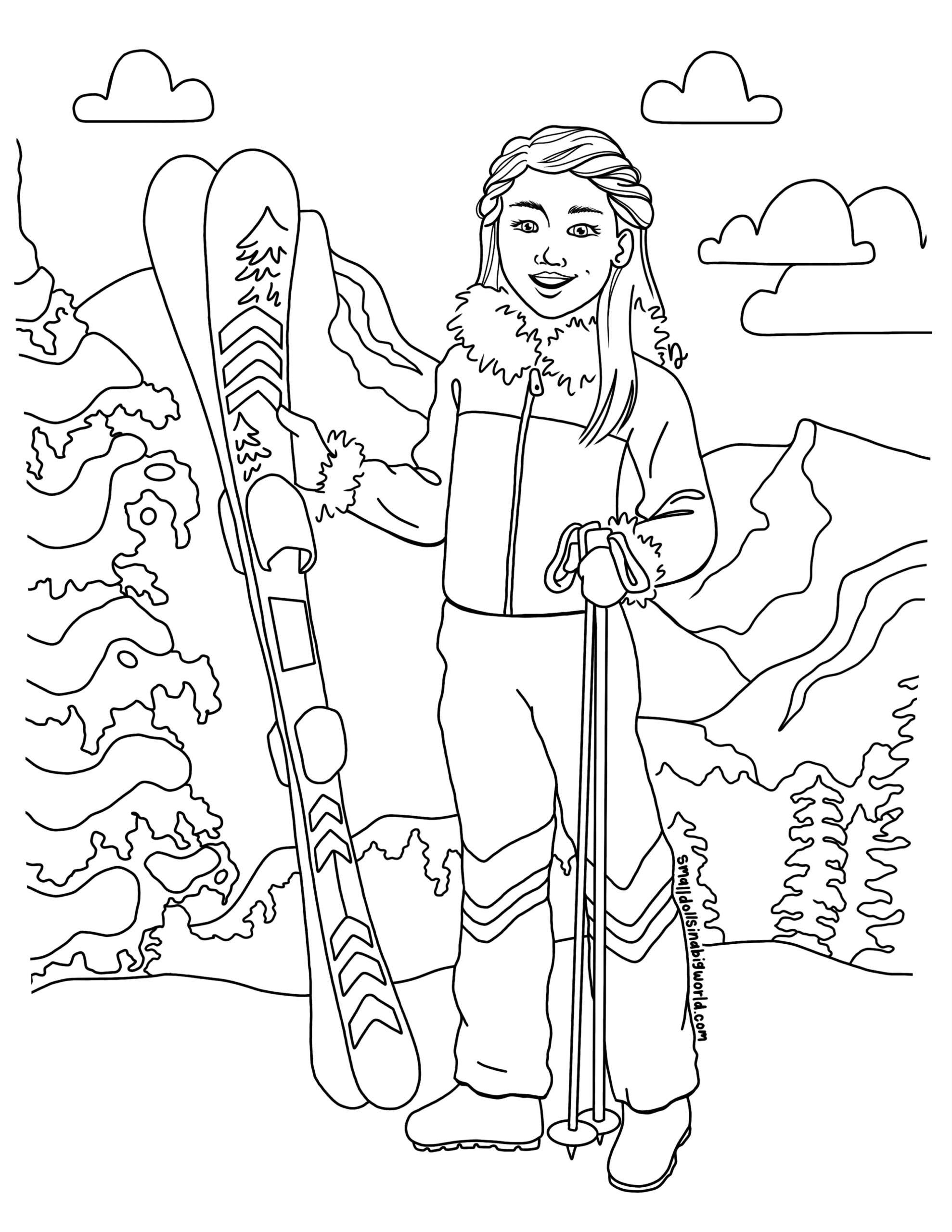 american girl coloring pages