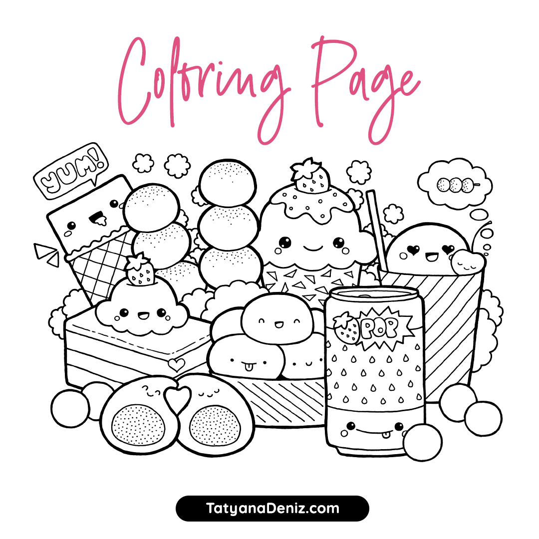 cute kawaii coloring pages printable cute kawaii coloring pages printable