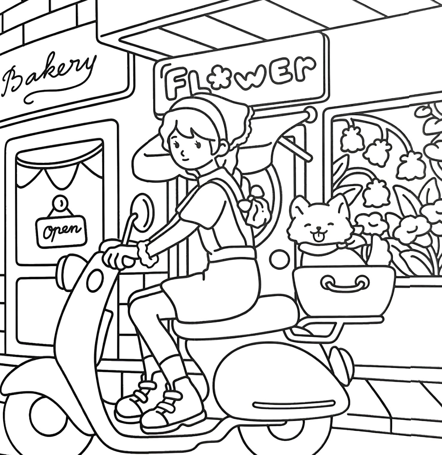 Free Cozy Girl Coloring Pages PDF Printable For Adults And Kids Free Cozy Girl Coloring Pages PDF Printable For Adults And Kids