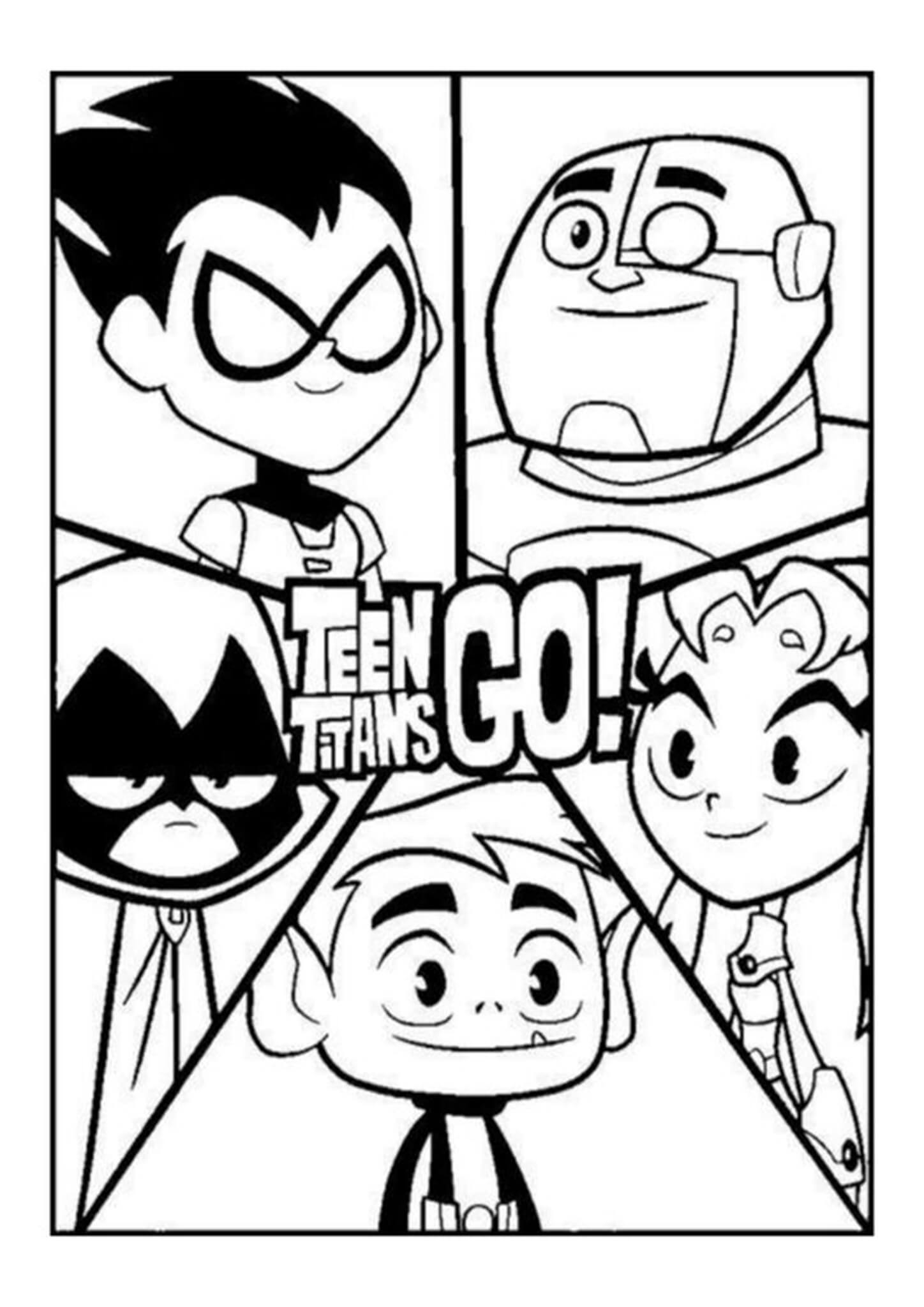 Free Easy To Print Teen Titans Go Coloring Pages Tulamama