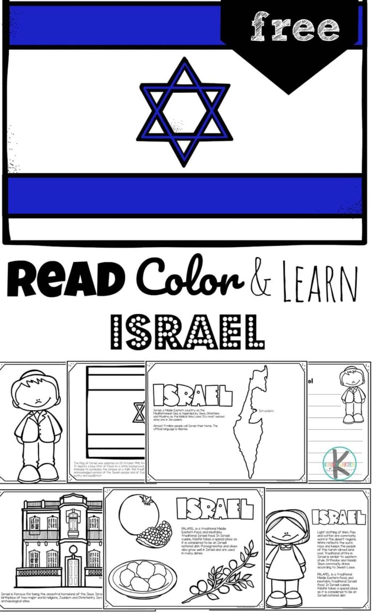 Flag Of Israel Coloring Page King Printables