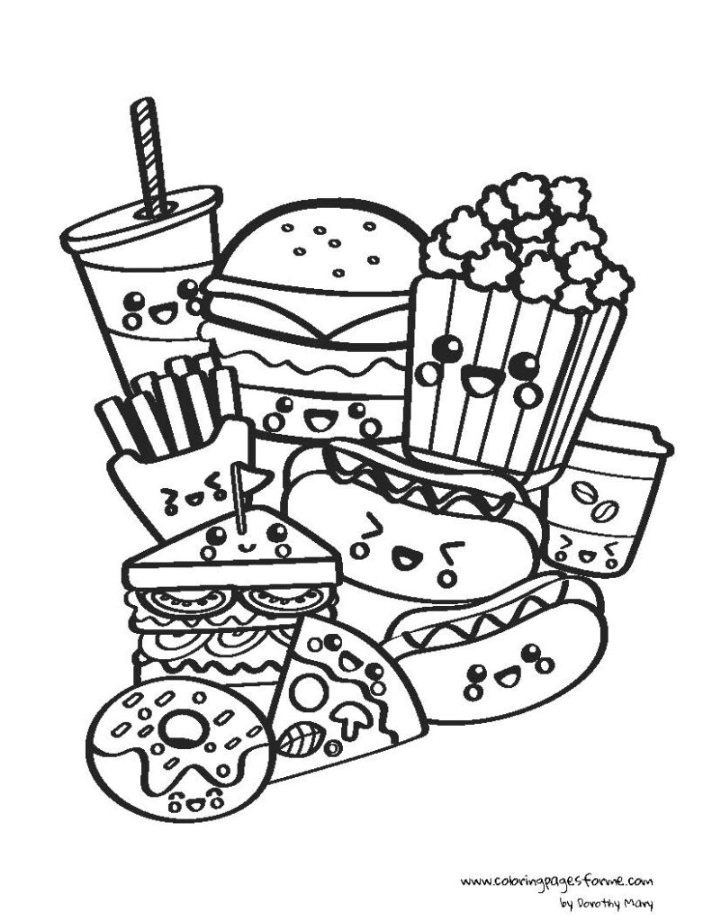 kawaii coloring pages free