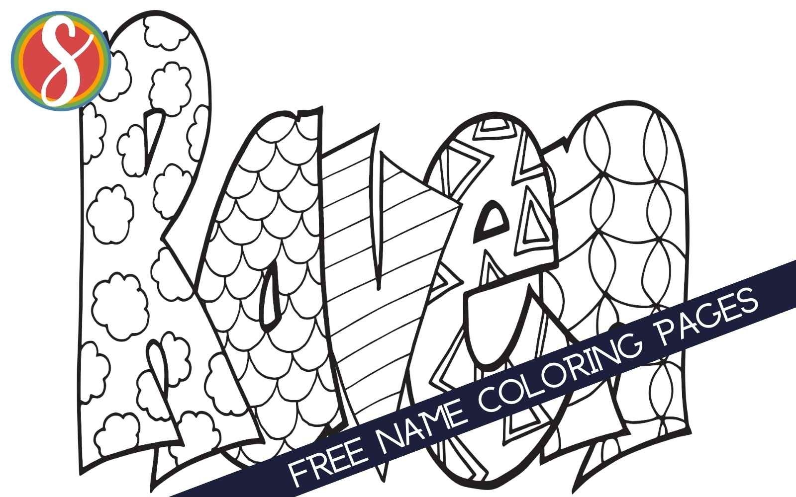 Free Name Coloring Pages Stevie Doodles Free Name Coloring Pages Stevie Doodles