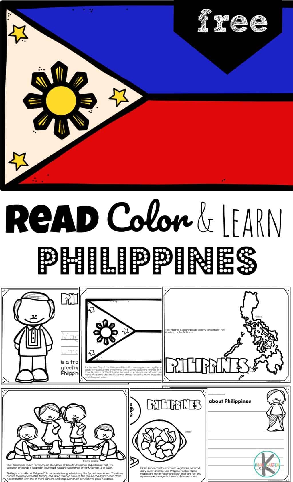 FREE Philippines Coloring Pages For Kids To Read Color Learn