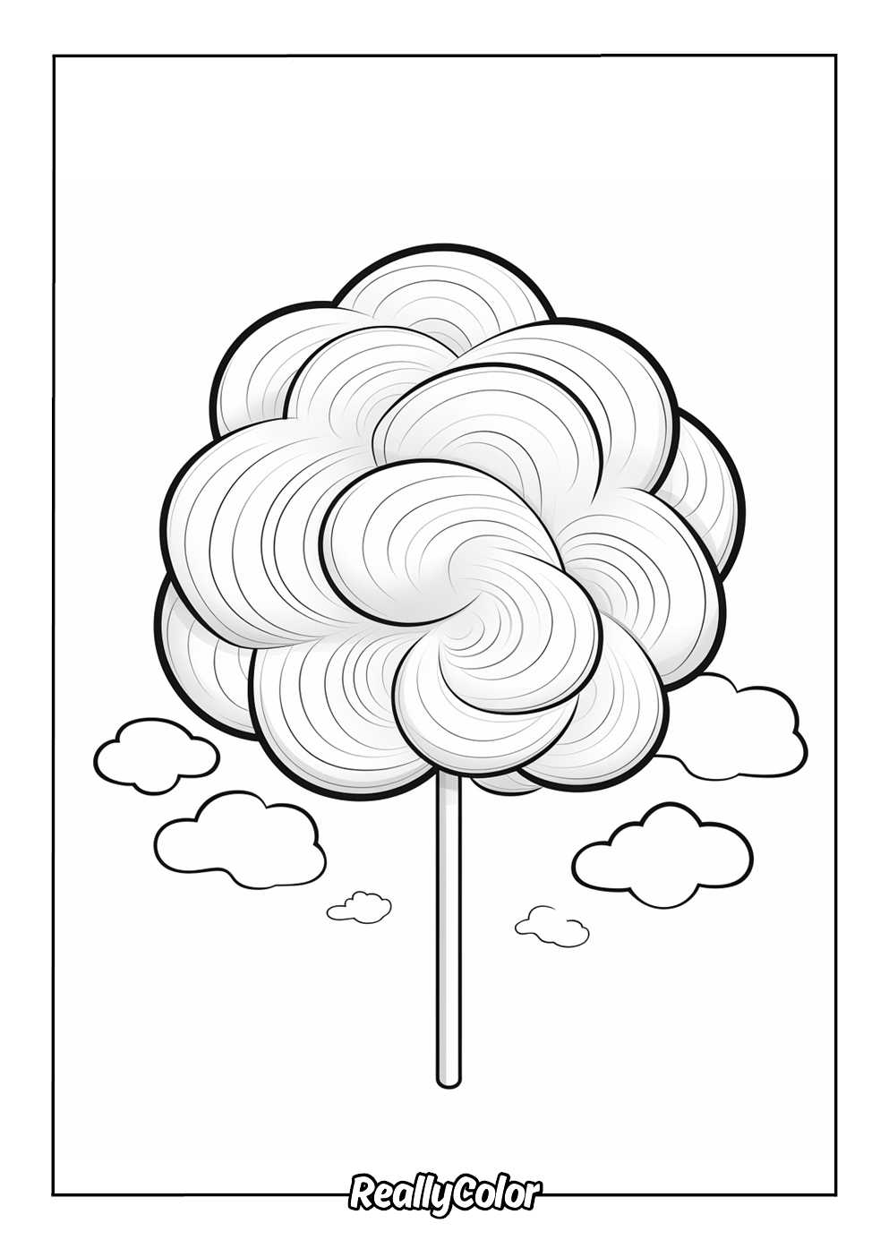 cotton candy coloring page